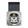 Schneider Electric SDD214023 vízmentes földelt csatlakozóaljzat (dugalj), biztonsági zsaluval (gyermekvédelemmel), csapófedéllel, 2P+F, antracit burkolattal, csavaros bekötés, keret nélkül, süllyesztett, 16A 250V IP44 (Sedna Design / Elements)