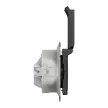 Schneider Electric SDD214023 vízmentes földelt csatlakozóaljzat (dugalj), biztonsági zsaluval (gyermekvédelemmel), csapófedéllel, 2P+F, antracit burkolattal, csavaros bekötés, keret nélkül, süllyesztett, 16A 250V IP44 (Sedna Design / Elements)