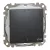 Schneider Electric SDD214102 vízmentes kétpólusú kapcsoló (102), antracit burkolattal, rugós bekötés, kerét nélkül, süllyesztett, 10A 250V IP44 (Sedna Design / Elements)