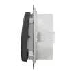 Schneider Electric SDD214105 vízmentes csillárkapcsoló (105), antracit burkolattal, rugós bekötés, kerét nélkül, süllyesztett, 10A 250V IP44 (Sedna Design / Elements)