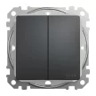 Schneider Electric SDD214105 vízmentes csillárkapcsoló (105), antracit burkolattal, rugós bekötés, kerét nélkül, süllyesztett, 10A 250V IP44 (Sedna Design / Elements)