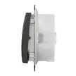 Schneider Electric SDD214106 vízmentes váltókapcsoló (106), antracit burkolattal, rugós bekötés, kerét nélkül, süllyesztett, 10A 250V IP44 (Sedna Design / Elements)