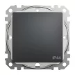 Schneider Electric SDD214106 vízmentes váltókapcsoló (106), antracit burkolattal, rugós bekötés, kerét nélkül, süllyesztett, 10A 250V IP44 (Sedna Design / Elements)