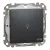 Schneider Electric SDD214132 vízmentes egypólusú nyomó (N101), antracit burkolattal, lámpajellel, rugós bekötés, kerét nélkül, süllyesztett, 10A 250V IP44 (Sedna Design / Elements)