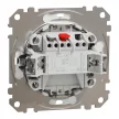 Schneider Electric SDD214132 vízmentes egypólusú nyomó (N101), antracit burkolattal, lámpajellel, rugós bekötés, kerét nélkül, süllyesztett, 10A 250V IP44 (Sedna Design / Elements)