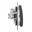 Schneider Electric SDD214132 vízmentes egypólusú nyomó (N101), antracit burkolattal, lámpajellel, rugós bekötés, kerét nélkül, süllyesztett, 10A 250V IP44 (Sedna Design / Elements)