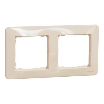   Schneider Electric SDD312802 2-es bézs keret, vízszintes és függőleges elhelyezéssel, IP20 és IP44 szerelvényekhez (Sedna Design)