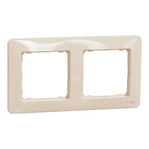 Schneider Electric SDD312802 2-es bézs keret, vízszintes és függőleges elhelyezéssel, IP20 és IP44 szerelvényekhez (Sedna Design)