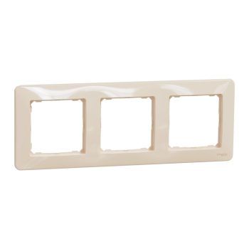   Schneider Electric SDD312803 3-as bézs keret, vízszintes és függőleges elhelyezéssel, IP20 és IP44 szerelvényekhez (Sedna Design)