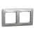 Schneider Electric SDD313802 2-es alumínium keret, vízszintes és függőleges elhelyezéssel, IP20 és IP44 szerelvényekhez (Sedna Design)