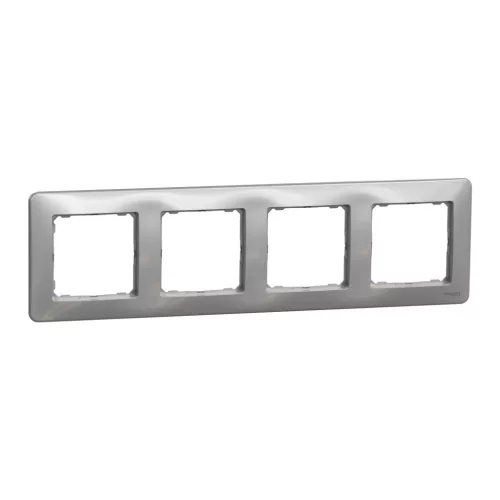 Schneider Electric SDD313804 4-es alumínium keret, vízszintes és függőleges elhelyezéssel, IP20 és IP44 szerelvényekhez (Sedna Design)