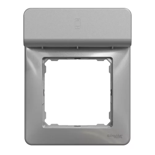 Schneider Sedna Design SDD313809 egyes keret mobiltartóval alumínium 1-es sorolás