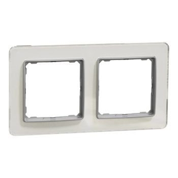   Schneider Electric SDD360802 2-es opál keret, vízszintes és függőleges elhelyezéssel, IP20 és IP44 szerelvényekhez (Sedna Elements)