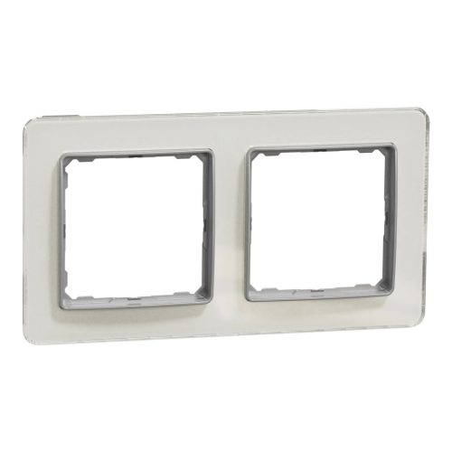 Schneider Electric SDD360802 2-es opál keret, vízszintes és függőleges elhelyezéssel, IP20 és IP44 szerelvényekhez (Sedna Elements)