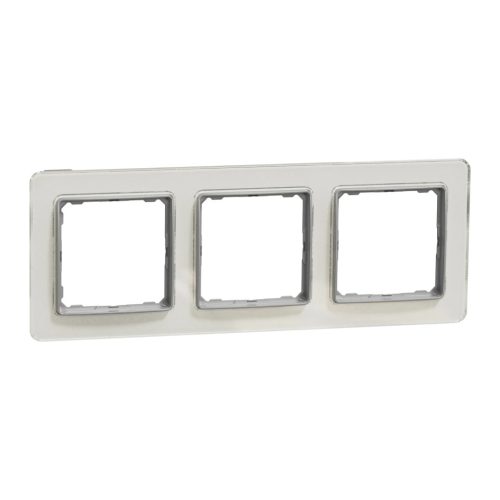 Schneider Electric SDD360803 3-as opál keret, vízszintes és függőleges elhelyezéssel, IP20 és IP44 szerelvényekhez (Sedna Elements)