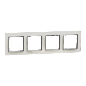   Schneider Electric SDD360804 4-es opál keret, vízszintes és függőleges elhelyezéssel, IP20 és IP44 szerelvényekhez (Sedna Elements)