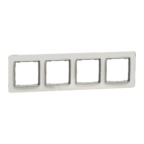 Schneider Electric SDD360804 4-es opál keret, vízszintes és függőleges elhelyezéssel, IP20 és IP44 szerelvényekhez (Sedna Elements)