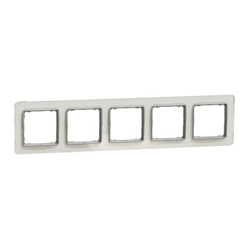 Schneider Electric SDD360805 5-ös opál keret, vízszintes és függőleges elhelyezéssel, IP20 és IP44 szerelvényekhez (Sedna Elements)