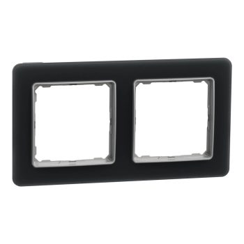   Schneider Electric SDD362802 2-es füstkvarc keret, vízszintes és függőleges elhelyezéssel, IP20 és IP44 szerelvényekhez (Sedna Elements)