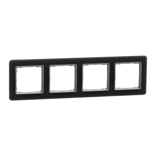 Schneider Electric SDD362804 4-es füstkvarc keret, vízszintes és függőleges elhelyezéssel, IP20 és IP44 szerelvényekhez (Sedna Elements)