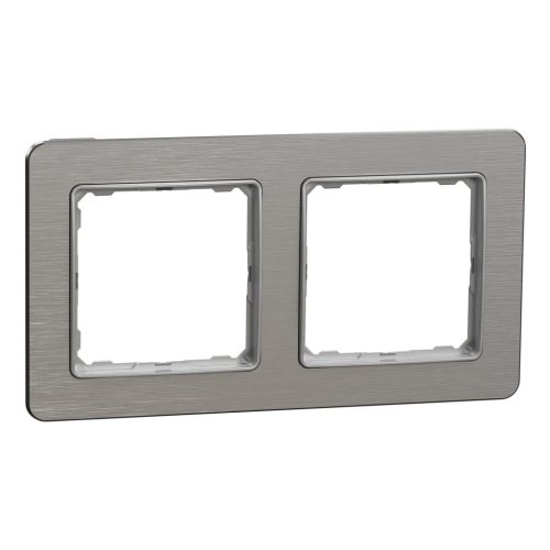 Schneider Electric SDD370802U 2-es szálcsiszolt alumínium keret, vízszintes és függőleges elhelyezéssel, IP20 és IP44 szerelvényekhez (Sedna Elements)