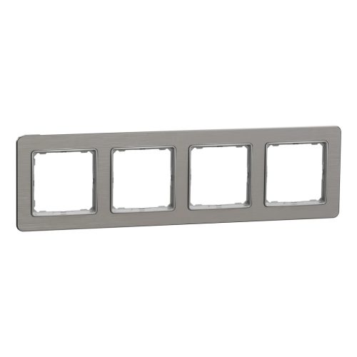 Schneider Electric SDD370804U 4-es szálcsiszolt alumínium keret, vízszintes és függőleges elhelyezéssel, IP20 és IP44 szerelvényekhez (Sedna Elements)