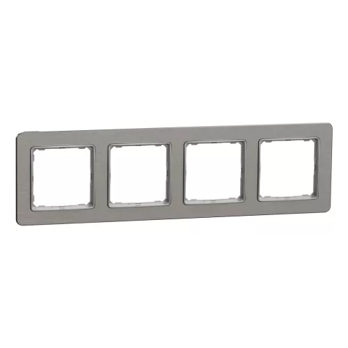 Schneider Sedna Elements SDD370804U négyes keret szálcsiszolt alumínium 4-es sorolás