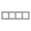 Schneider Electric SDD370804U 4-es szálcsiszolt alumínium keret, vízszintes és függőleges elhelyezéssel, IP20 és IP44 szerelvényekhez (Sedna Elements)
