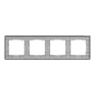 Schneider Sedna Elements SDD370804U négyes keret szálcsiszolt alumínium 4-es sorolás