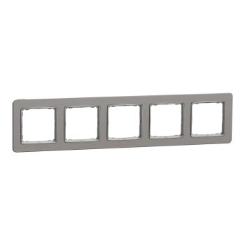   Schneider Electric SDD370805U 5-ös szálcsiszolt alumínium keret, vízszintes és függőleges elhelyezéssel, IP20 és IP44 szerelvényekhez (Sedna Elements)