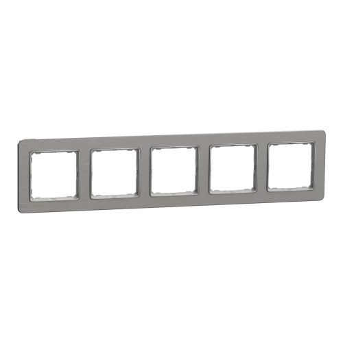 Schneider Electric SDD370805U 5-ös szálcsiszolt alumínium keret, vízszintes és függőleges elhelyezéssel, IP20 és IP44 szerelvényekhez (Sedna Elements)