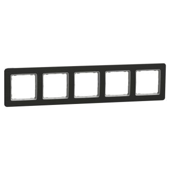   Schneider Electric SDD372805U 5-ös szálcsiszolt titánium keret, vízszintes és függőleges elhelyezéssel, IP20 és IP44 szerelvényekhez (Sedna Elements)