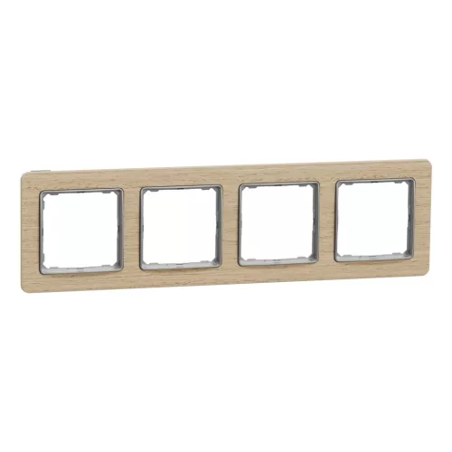 Schneider Sedna Elements SDD380804U négyes keret nyír 4-es sorolás