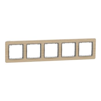   Schneider Electric SDD380805U 5-ös nyír keret, vízszintes és függőleges elhelyezéssel, IP20 és IP44 szerelvényekhez (Sedna Elements)