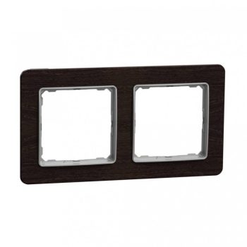   Schneider Electric SDD381802 2-es wenge keret, vízszintes és függőleges elhelyezéssel, IP20 és IP44 szerelvényekhez (Sedna Elements)