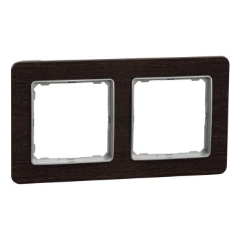   Schneider Electric SDD381802U 2-es wenge keret, vízszintes és függőleges elhelyezéssel, IP20 és IP44 szerelvényekhez (Sedna Elements)