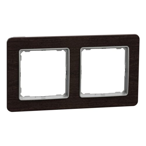 Schneider Electric SDD381802U 2-es wenge keret, vízszintes és függőleges elhelyezéssel, IP20 és IP44 szerelvényekhez (Sedna Elements)