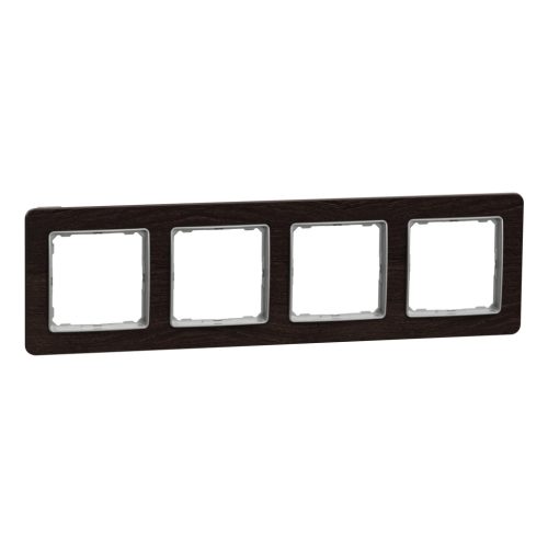 Schneider Electric SDD381804U 4-es wenge keret, vízszintes és függőleges elhelyezéssel, IP20 és IP44 szerelvényekhez (Sedna Elements)