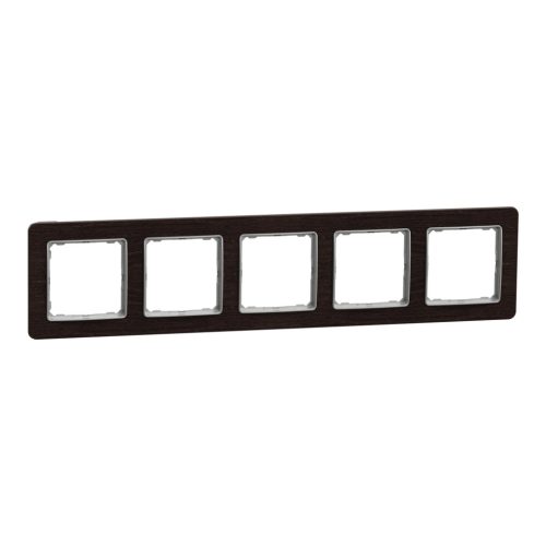 Schneider Electric SDD381805U 5-ös wenge keret, vízszintes és függőleges elhelyezéssel, IP20 és IP44 szerelvényekhez (Sedna Elements)