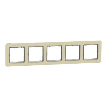   Schneider Electric SDD392805 5-ös homokkő keret, vízszintes és függőleges elhelyezéssel, IP20 és IP44 szerelvényekhez (Sedna Elements)