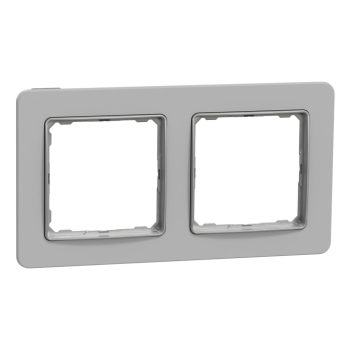   Schneider Electric SDD393802 2-es hamuszürke keret, vízszintes és függőleges elhelyezéssel, IP20 és IP44 szerelvényekhez (Sedna Elements)