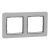 Schneider Electric SDD393802 2-es hamuszürke keret, vízszintes és függőleges elhelyezéssel, IP20 és IP44 szerelvényekhez (Sedna Elements)
