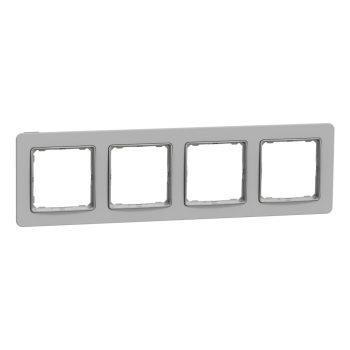   Schneider Electric SDD393804 4-es hamuszürke keret, vízszintes és függőleges elhelyezéssel, IP20 és IP44 szerelvényekhez (Sedna Elements)