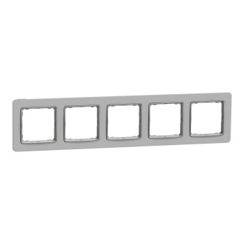   Schneider Electric SDD393805 5-ös hamuszürke keret, vízszintes és függőleges elhelyezéssel, IP20 és IP44 szerelvényekhez (Sedna Elements)