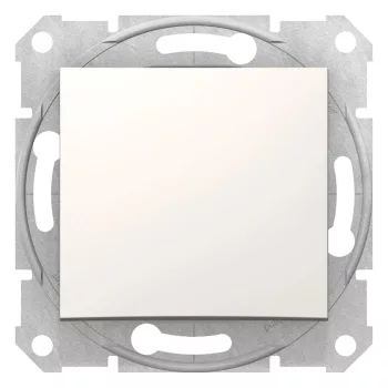   Schneider Electric Sedna SDN0100123 egypólusú kapcsoló (101), krém burkolattal. keret nélkül, süllyesztett, 10A 250V ( SDN0100123 ).