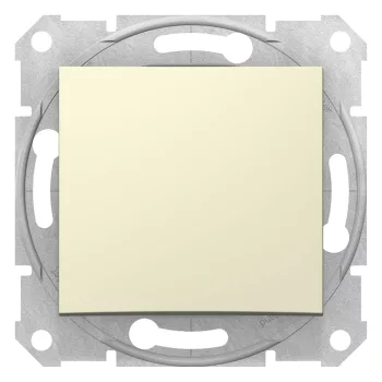   Schneider Electric Sedna SDN0100147 egypólusú kapcsoló (101), bézs burkolattal. keret nélkül, süllyesztett, 10A 250V ( SDN0100147 ).