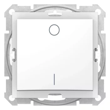   Schneider Electric Sedna SDN0200321 vízmentes kétpólusú kapcsoló (102), fehér burkolattal. keret nélkül, süllyesztett, (IP44) 10A 250V ( SDN0200321 ).