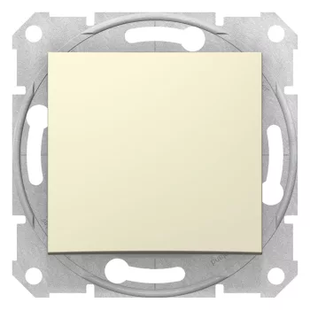   Schneider Electric Sedna SDN0420147 Váltóérintkezős nyomó (N106), bézs burkolattal. keret nélkül, süllyesztett, 10A 250V ( SDN0420147 ).