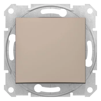   Schneider Electric Sedna SDN0500168 keresztkapcsoló (107), titánum burkolattal. keret nélkül, süllyesztett, 10A 250V ( SDN0500168 ).