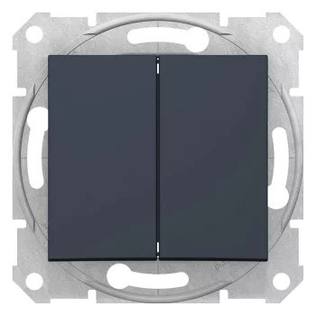   Schneider Electric Sedna SDN0600170 kettős váltóérintkezős kapcsoló (106+6), grafit burkolattal. keret nélkül, süllyesztett, 10A 250V ( SDN0600170 ).